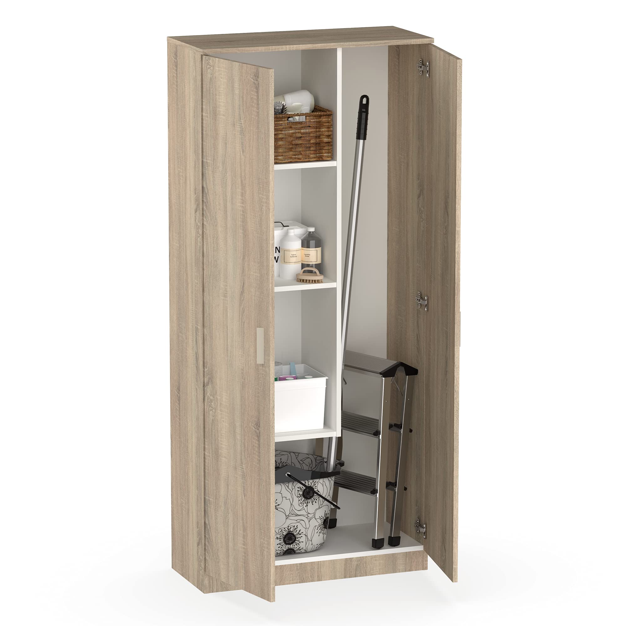 Armadio Scopiera Multiuso 2 porte Rovere Cambrian 180x80x35cm