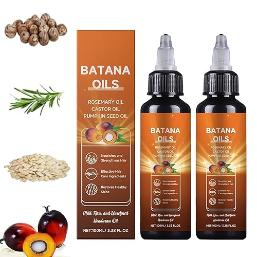 Aceite de batana para cabello, aceite líquido de batana 4 en 1, aceite de semilla de ricino y calabaza, fórmula nutritiva profunda, ligera para todo