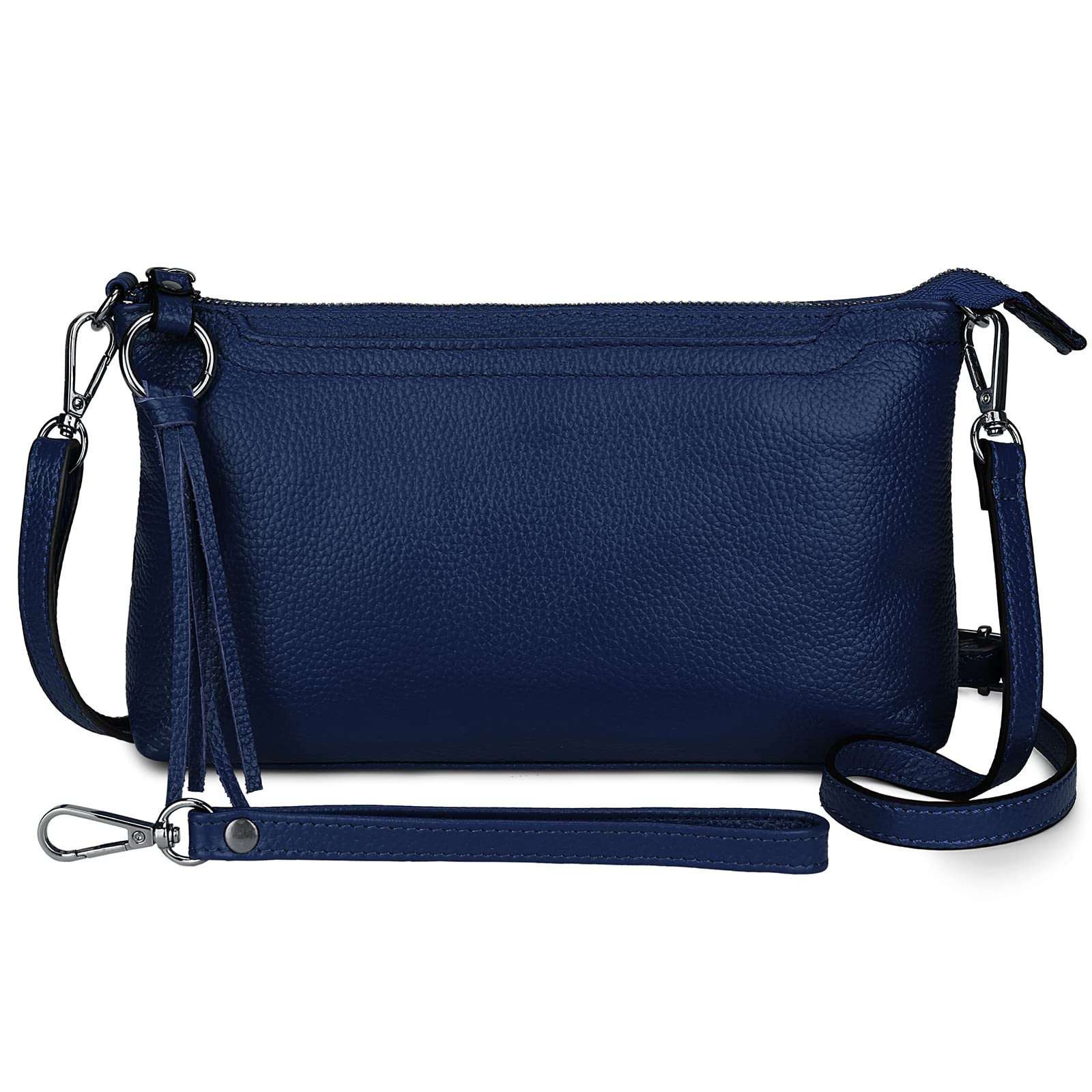 Uromee Genuine Leather Wristlet Wallet Clutch Purses with Detachable Chain