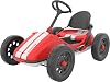 Chillafish Monzi RS: Pedal Go-Kart for Kids 3-7 Years, Folds Down for Easy Storage and Adjustable Seat Without Tools, Airless no-Puncture RubberSkin Tires, and Wall Mount for Easy Storage, Blue