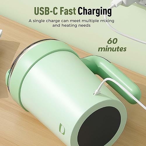 Miniatura 7 de Taza de café magnética automática con pantalla de temperatura, agitador de café magnético mejorado 2026 con tapa, taza de café con agitación