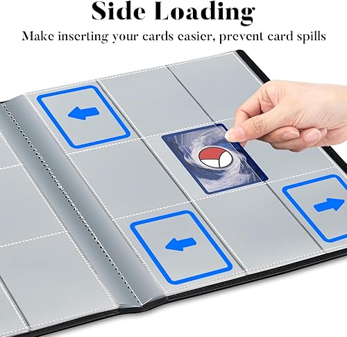 Miniatura 5 de Carpeta de tarjetas, carpeta de tarjetas coleccionables de 396 bolsillos, álbum de tarjetas resistente para tarjetas coleccionables, carpeta de