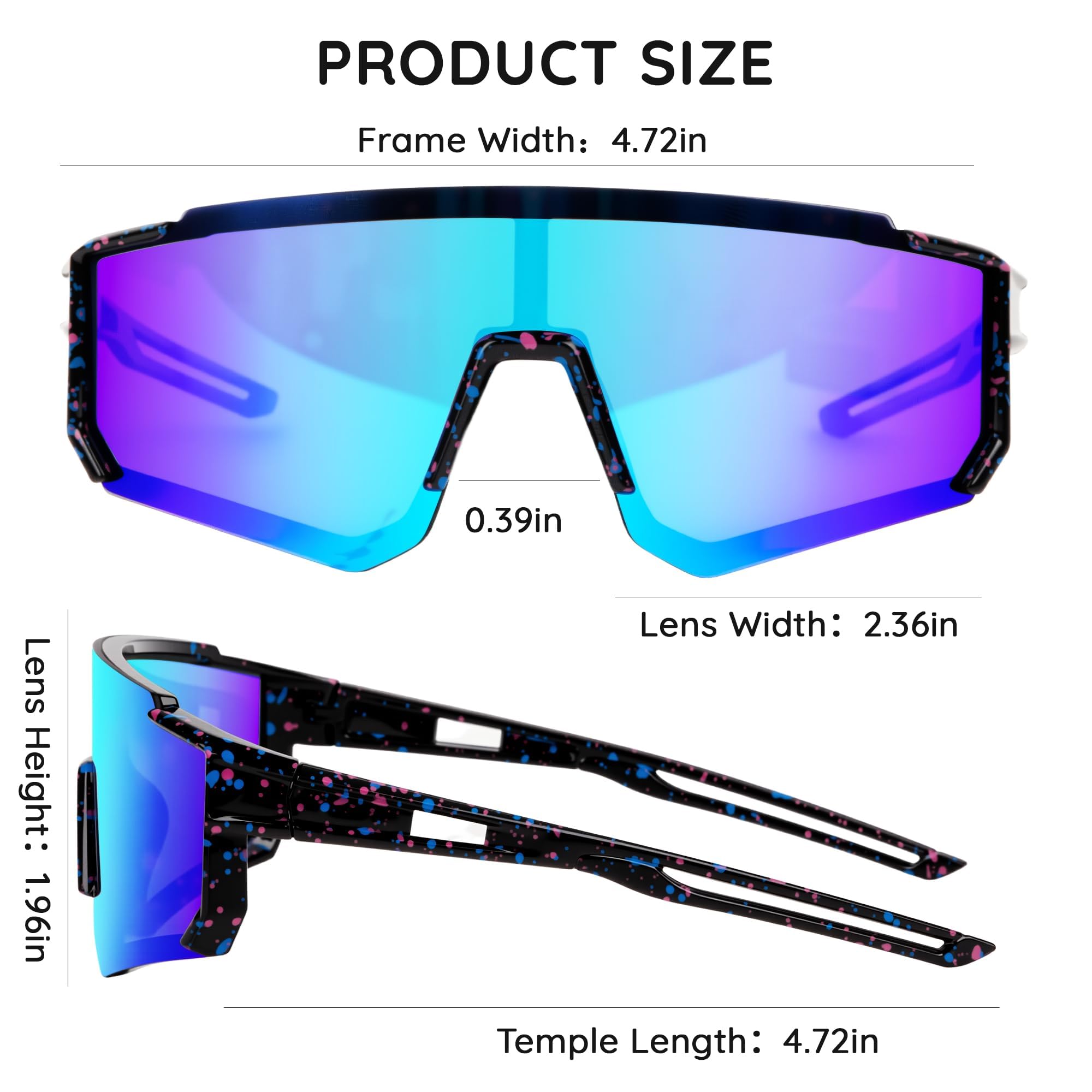 Gafas Ciclismo Niño, Gafas de Sol Infantiles, Gafas de Bicicleta para Niños, Protección UV 400 para Niños y Niñas para Deportes Al Aire Libre, Ciclismo, Tenis, Running