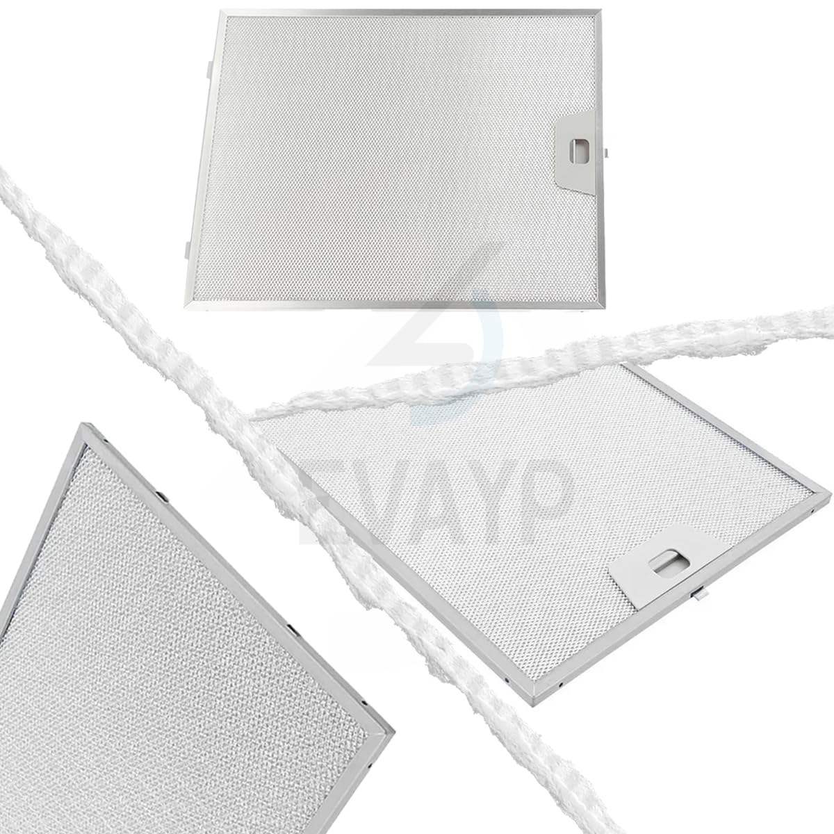 3 filtros de grasa de metal (300 x 253 mm) Compatibles con campanas extractoras AEG Electrolux 4055081220 Franke 1330067471 Bosch Siemens 11013941