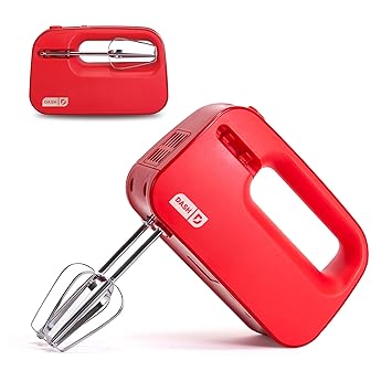 Dash SHM01DSRD Easy Store Hand Mixer, Red