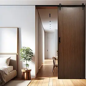 Porta de Madeira Celeiro Sobrepor 215x70cm melamínica MDF Ultra MGM Ipê