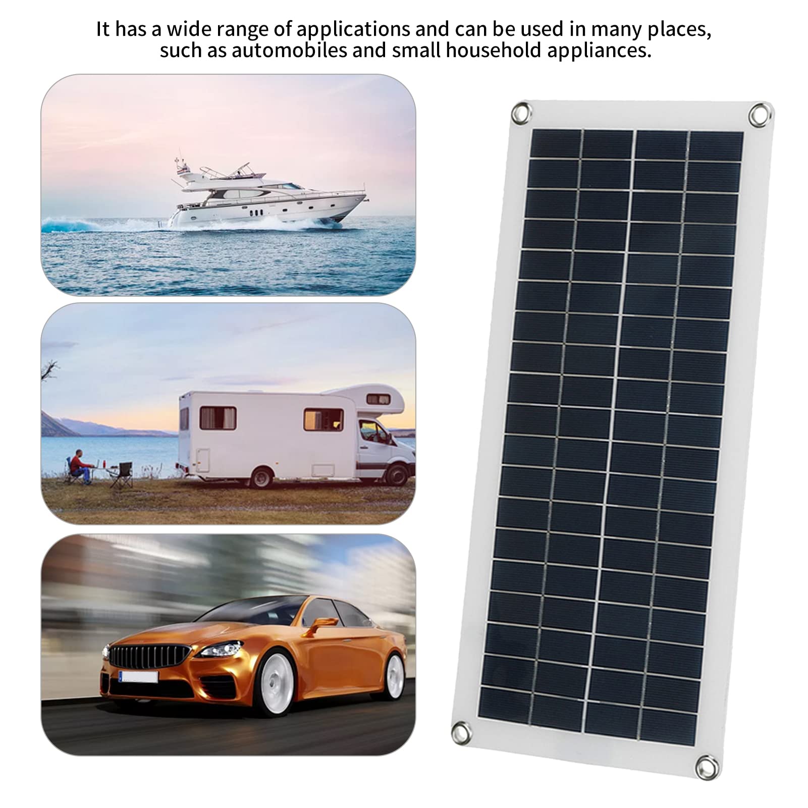 Przenośny panel solarny 300 W, zestaw 12 V, przełącznik USB, panel solarny z kontrolerem, wodoodporne ogniwa solarne do telefonów komórkowych RV Car