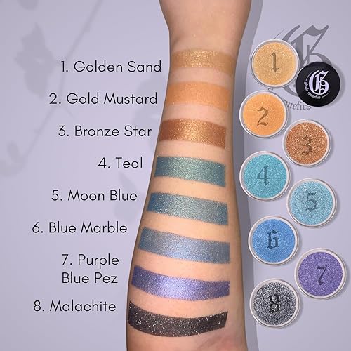 Miniatura 6 de Sombra de ojos mineral orgánica en polvo suelto - Estrella de bronce