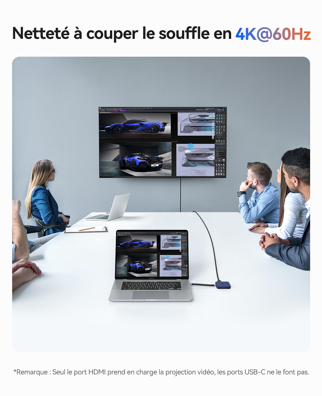 ORICO Station d'Accueil Magnétique USB C avec Boîtier SSD M.2 NVMe, Docking Station 6 en 1 avec HDMI 4K@60 Hz,PD 100 W, USB-A 10 Gbps, SD/TF, Audio. USB C Hub DockingStation pour iPhone/Dell HP Lenovo