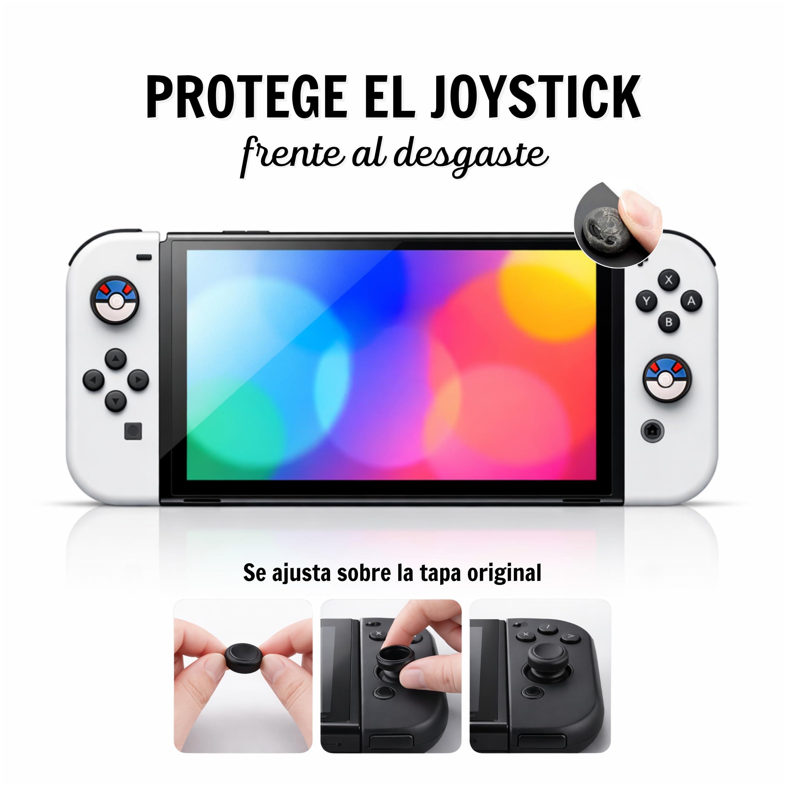 Thumb Grips compatibles con Nintendo Switch 1, Agarres para Pulgar para Nintendo Switch, Grip JoyCon, Grip Compatible Switch Lite, Accesorios Switch, Tapas de Joystick (Anime 1)