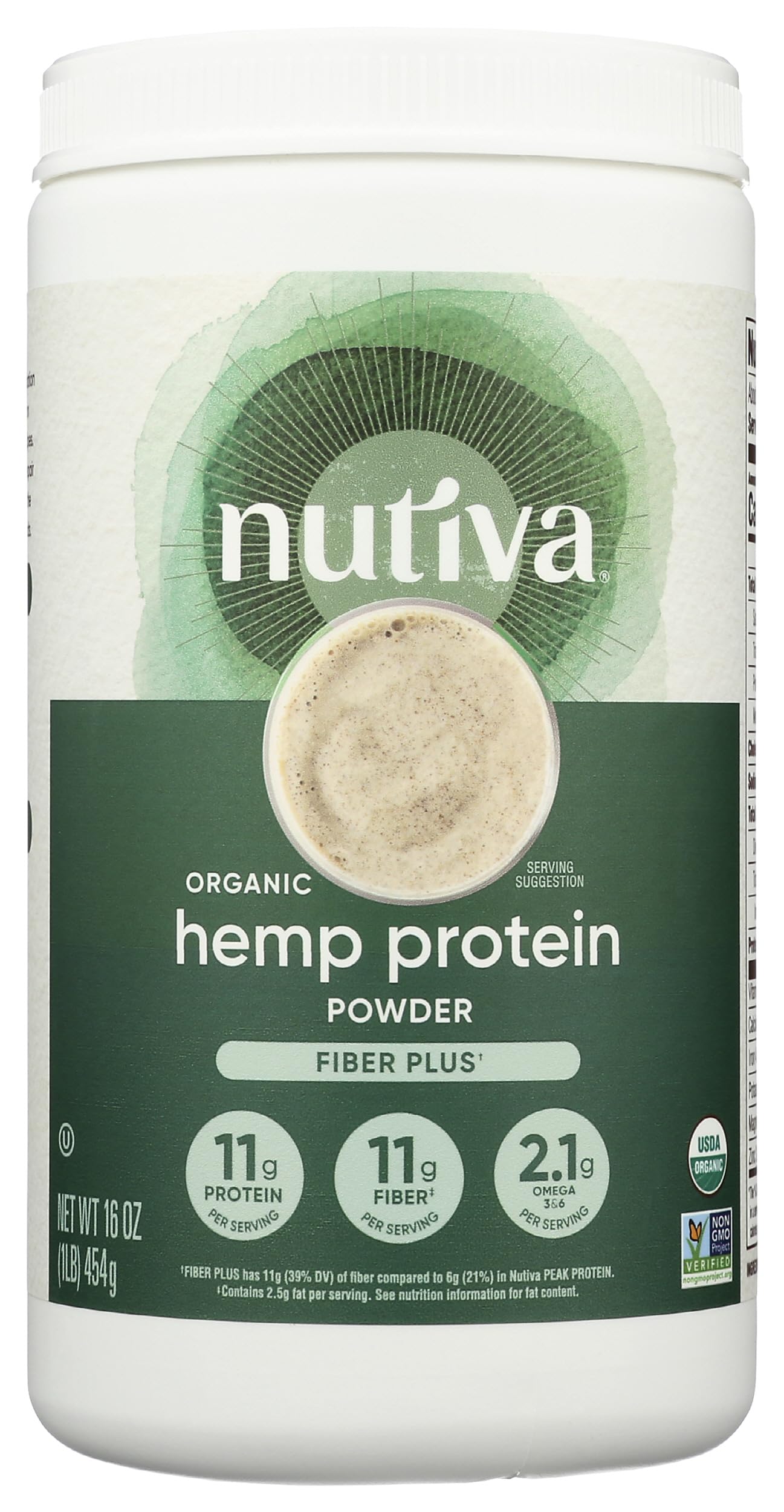 Nutiva Hemp Protein Powder, Organic,16 ounce(454 g)