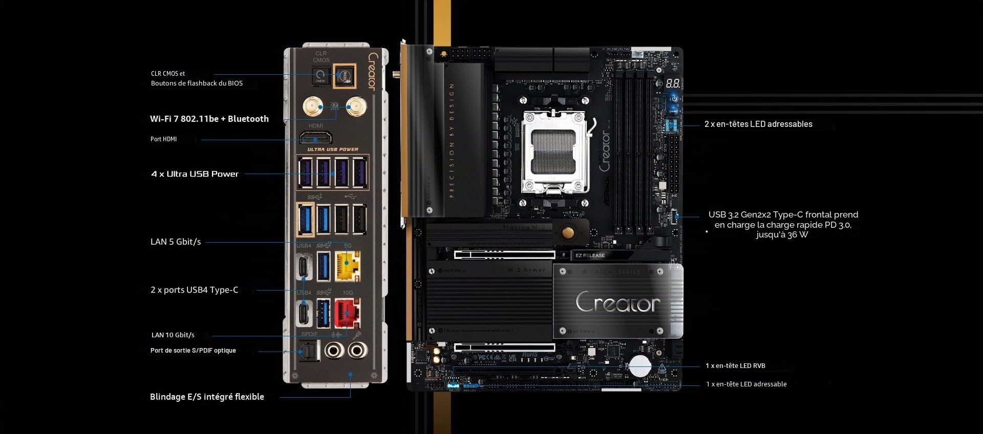 ASRock 90-MXBTE0-A0UAYZ ATX Mainboard - AM5 - DDR5 (90-MXBTE0-A0UAYZ)