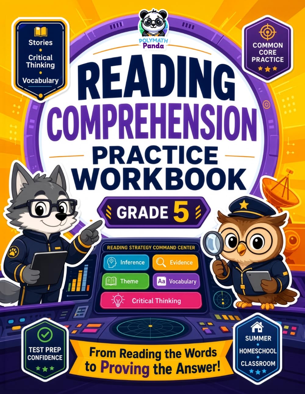 Reading Comprehension Grade 5 Practice Workbook: Fun & Interactive Common Core Worksheets with Stories, Critical Thinking Exercises, and Vocabulary ... Reading Comprehension Activity Workbooks)