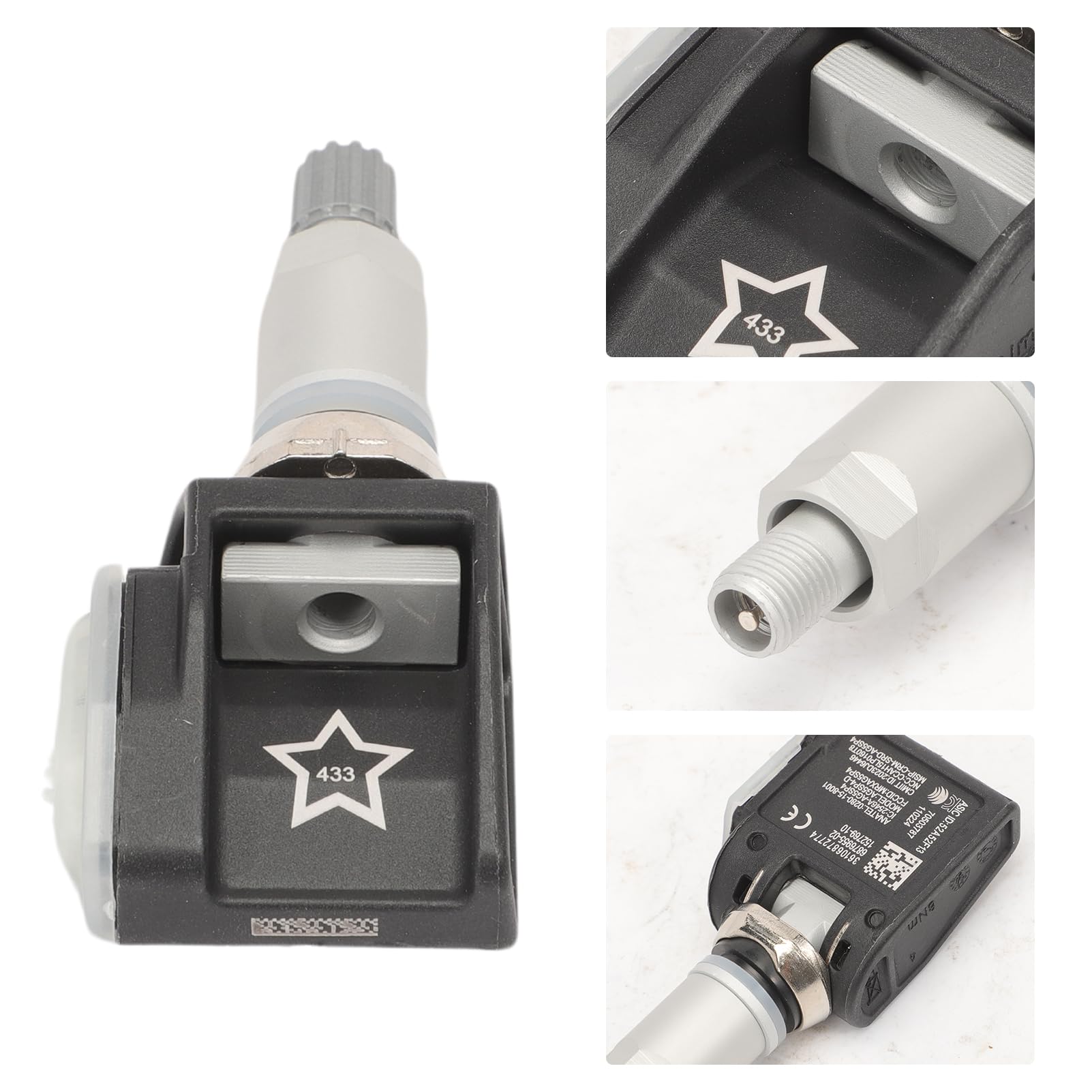 Sensore di pressione dei pneumatici 4 pezzi Sistema di monitoraggio della pressione dei pneumatici Sensore TPMS RDKS 433 MHz per Serie 5 6 7 8 G30 G31 F90 M8 F91 F92 F93 X3 X4 X5 36106872774