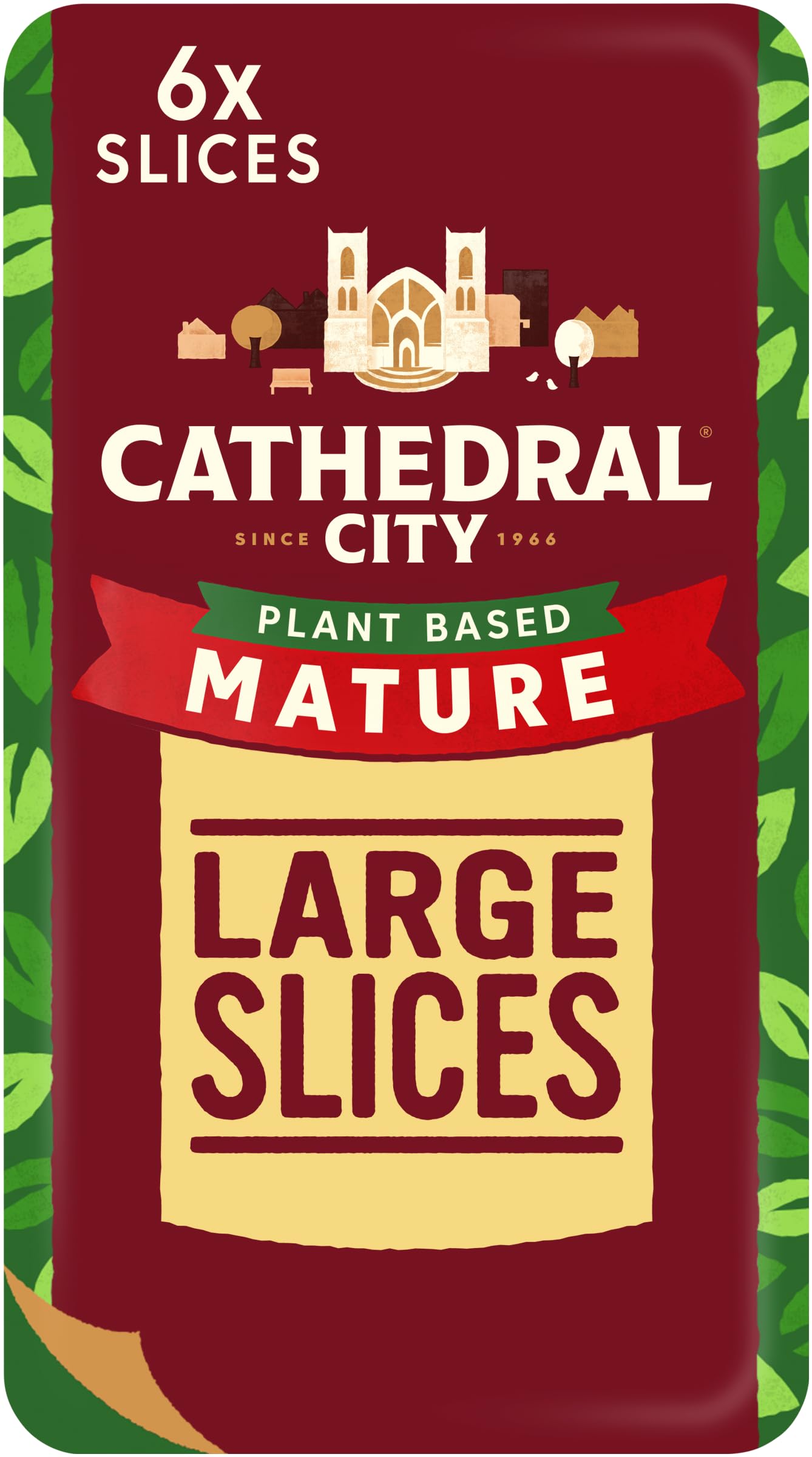 Plant Based Mature Cheddar Cheese Flavour Vegan Slices X6