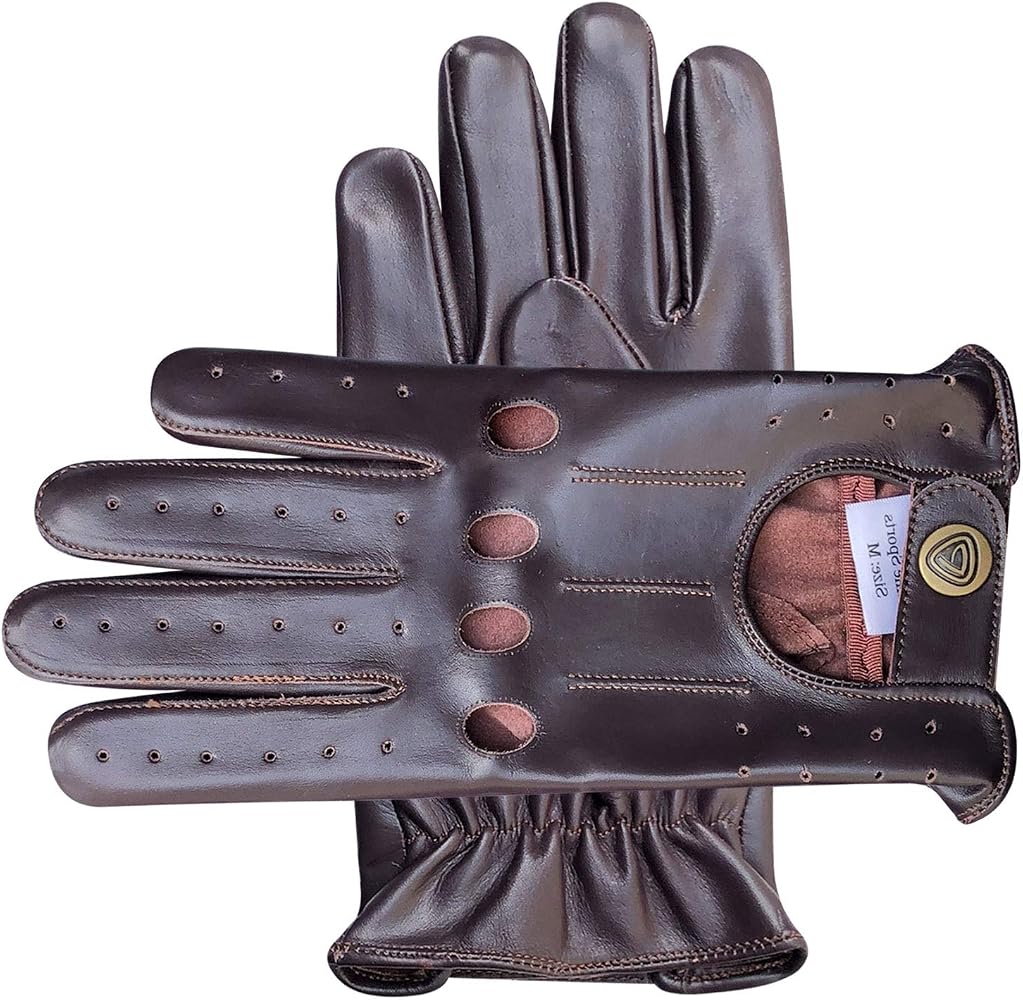 Targogo Guantes De Conducción Suave De Cuero Suave Motocicletas Ocasional De Para Motociclista