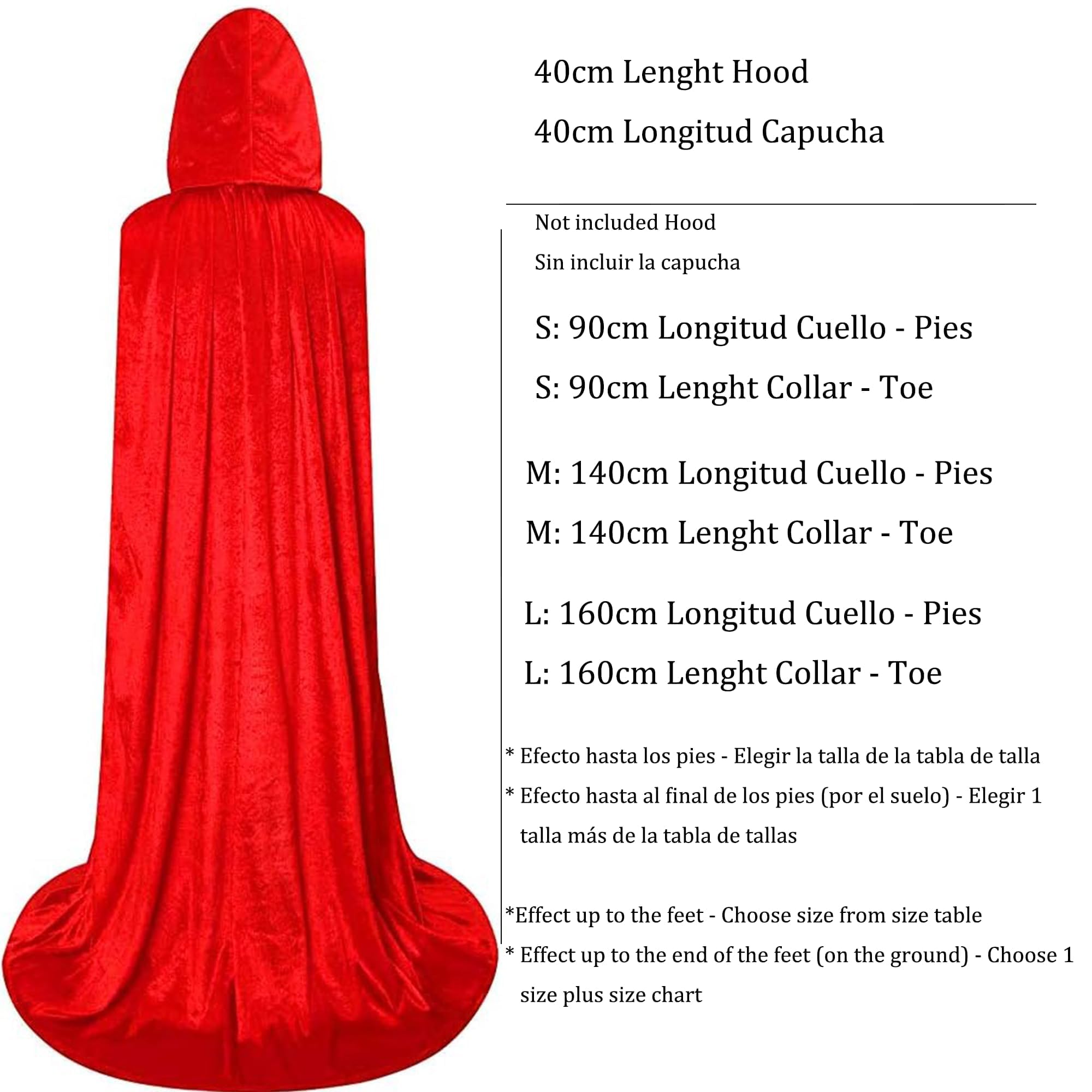 Mantello In Velluto Con Cappuccio Unisex - Costume Vampiro/Strega Per Halloween E Carnevale (Marrone, 140cm)