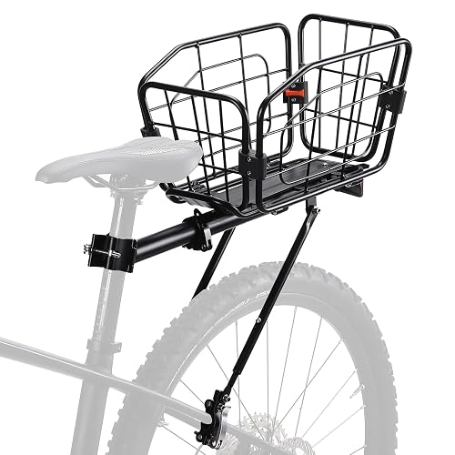 Rear Bike Rack with Basket 165 LB Load