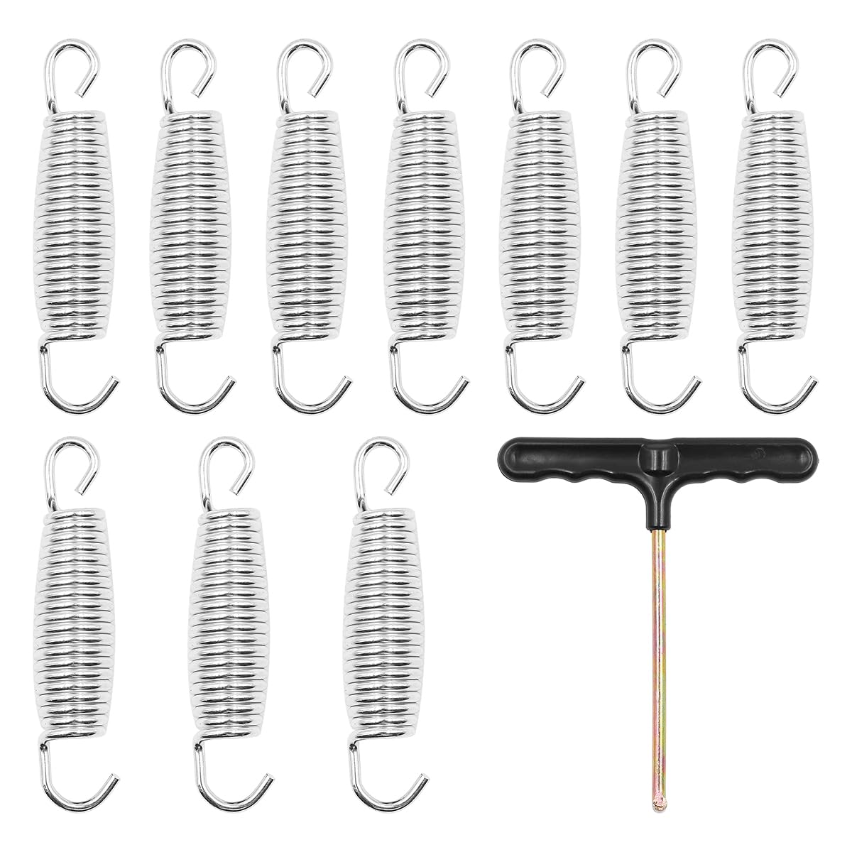 Ressorts Pour Trampoline - Lot De 10 Ressorts De 10.2 Cm Avec Crochets En T - Acier Galvanisé Antirouille