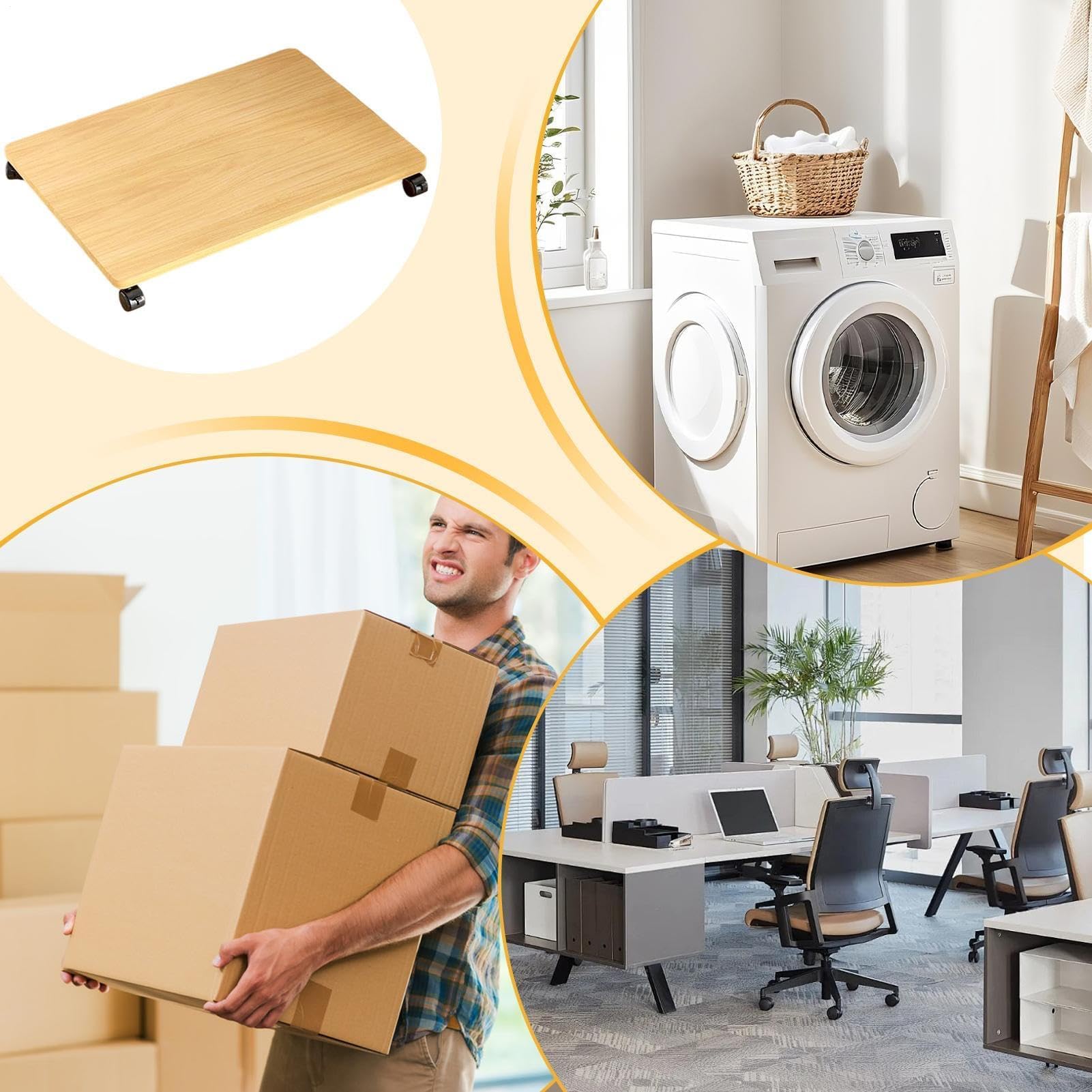 Genérico Soporte para Impresora con Ruedas para Debajo del Escritorio - Capacidad de 35 kg, Estante móvil para impresoras en casa y Oficina, Compatible con impresoras y electrodomésticos, diseño Comp