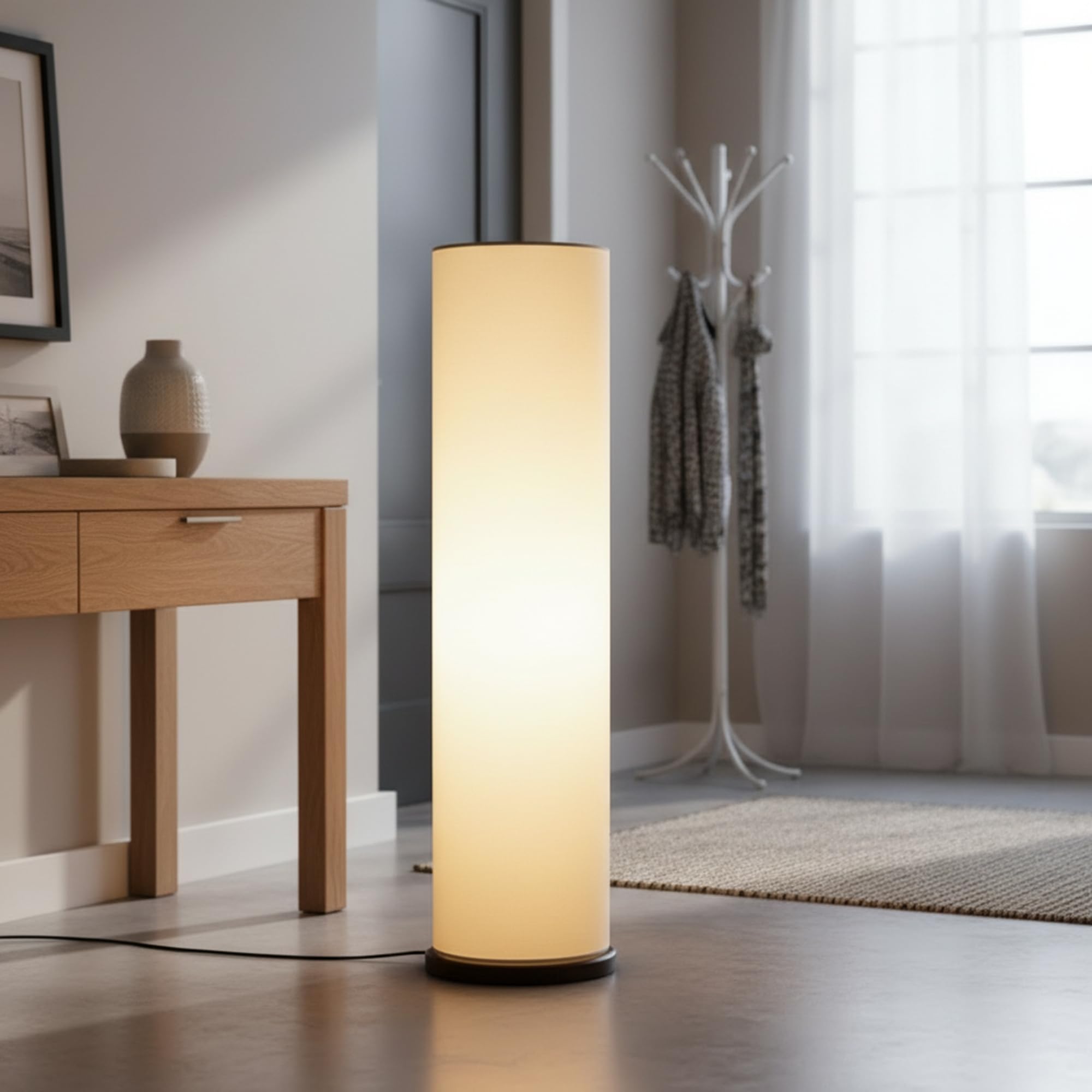 Cream Cylinder Floor Lamp - Decorative Lighting -5 Cream Cylinder Floor Lamp - Decorative Lighting -5
