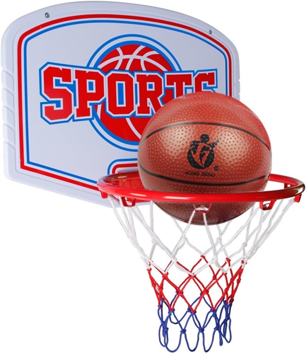 AOKLEY Portable Shoot at The Basket Frame Hanging Basketball Board, Indoor and Outdoor Portable Basketball Rack, Rebound Sports Basketball