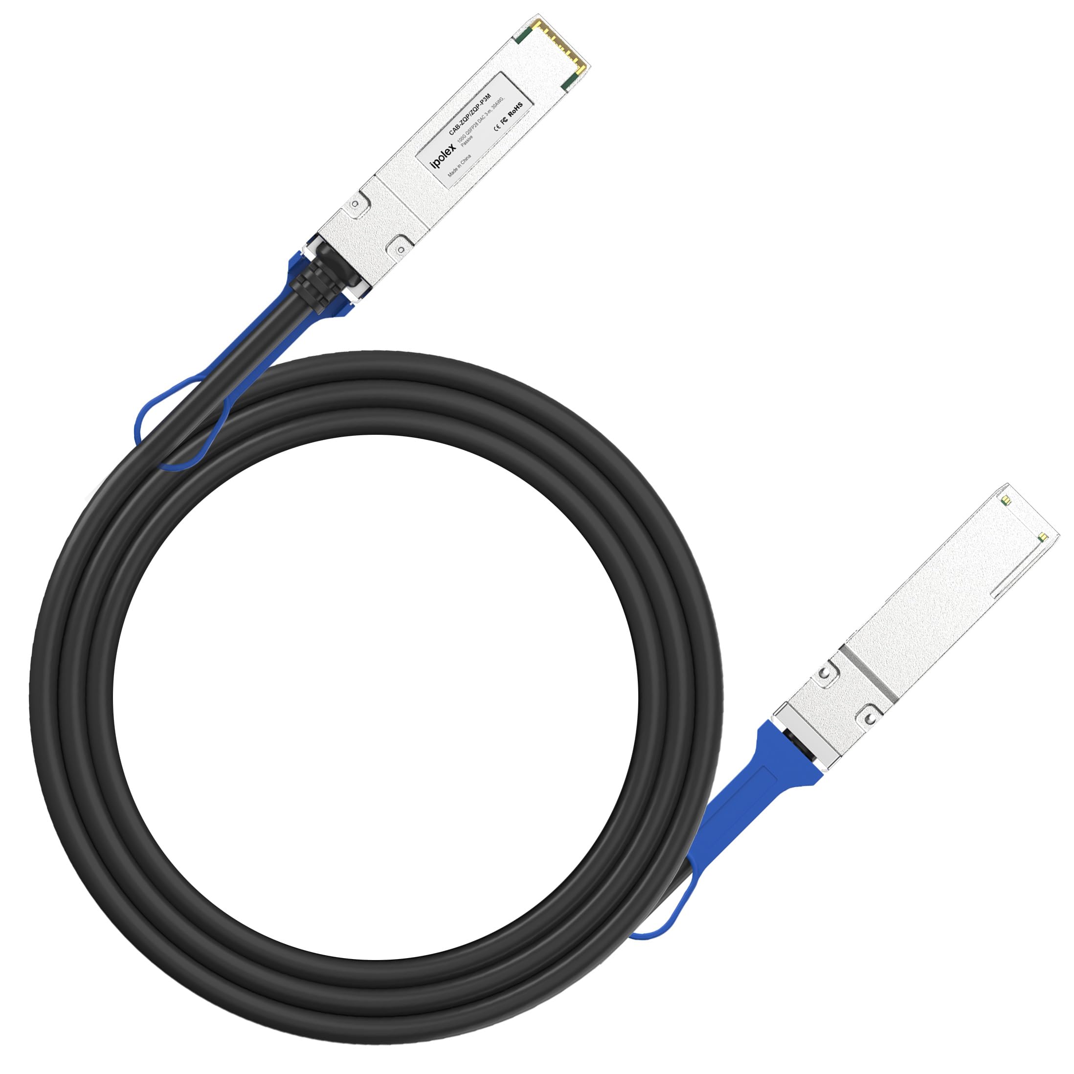 ipolex 100Gb/s QSFP28 MCP1600-C002 SFP Direct Attach Copper Cable for Mel, Twinax Cable, 2-Meter (6.5ft), 30AWG