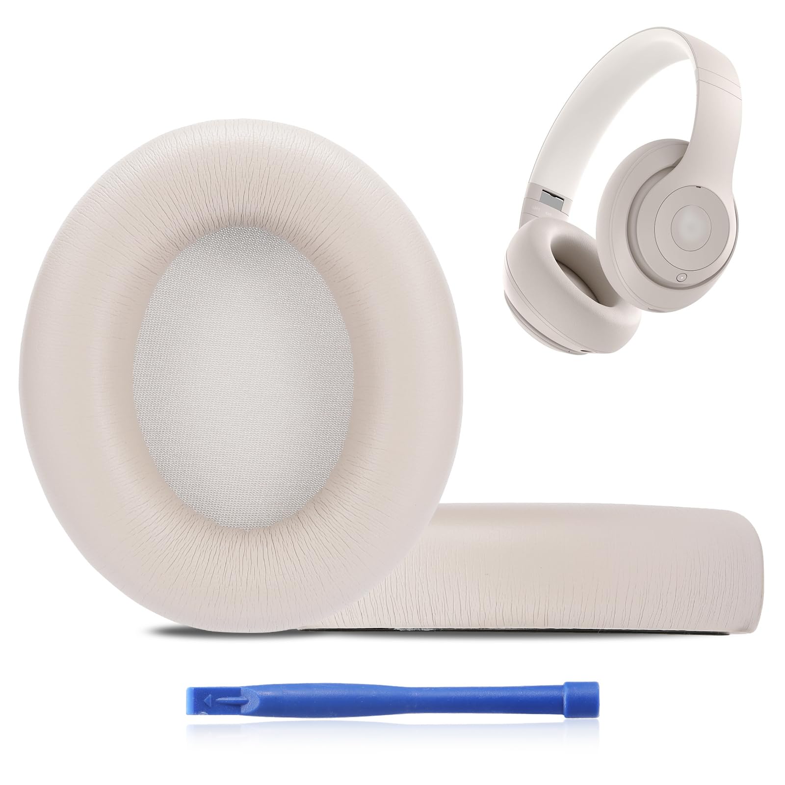 MC Magic Cushion Replacement Ear Pads for Beats Studio pro,High-Density, Shock-Absorbing Foam,Protein Leather,Doesn't fit Any Other Studio Models (