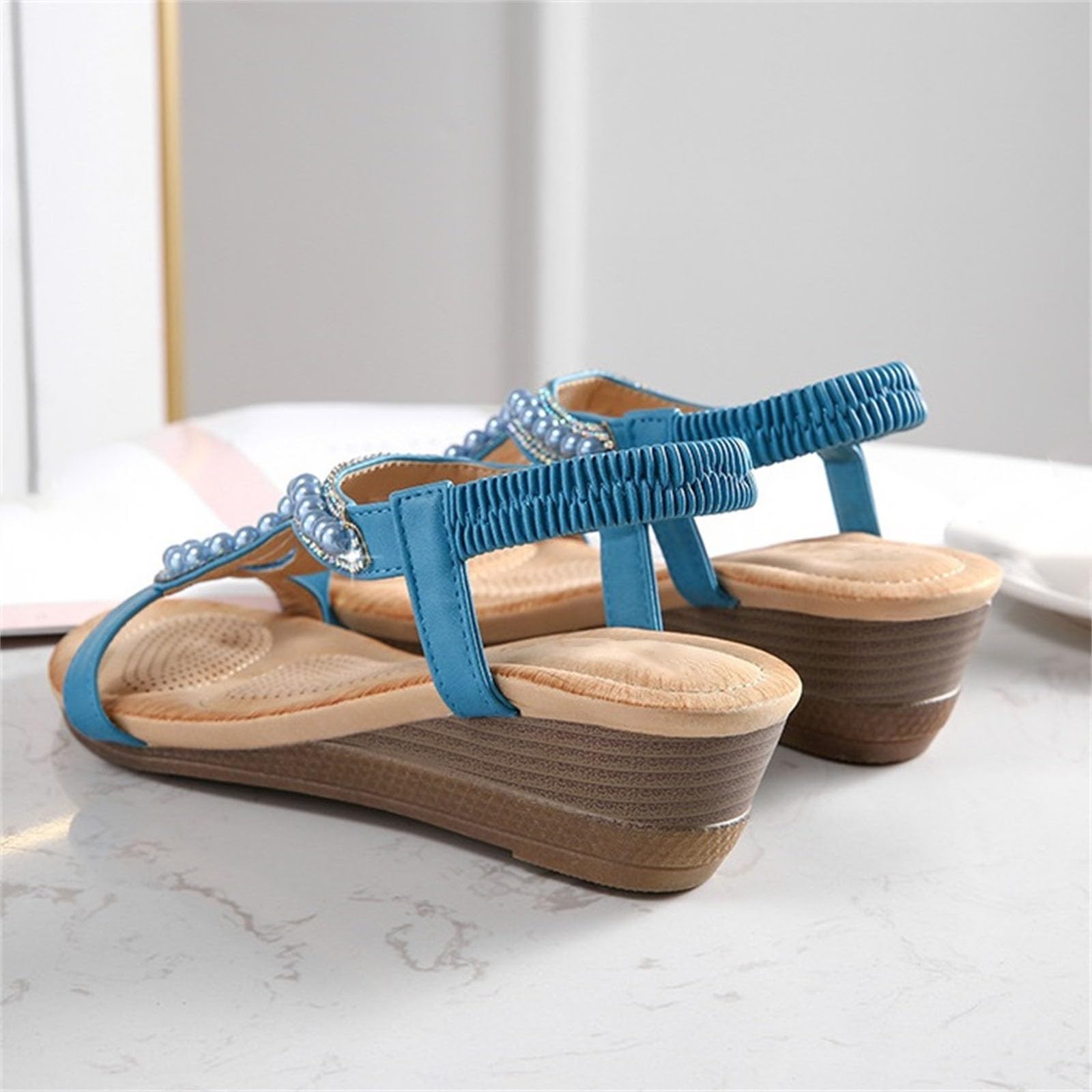 Generico Sandales De RandonnéE Femme Confortables LéGèRes AntidéRapantes Semelle Souple Respirantes Chaussures Femme éTé Mode Mules OrthopéDiques Pieds Larges Ville Plage