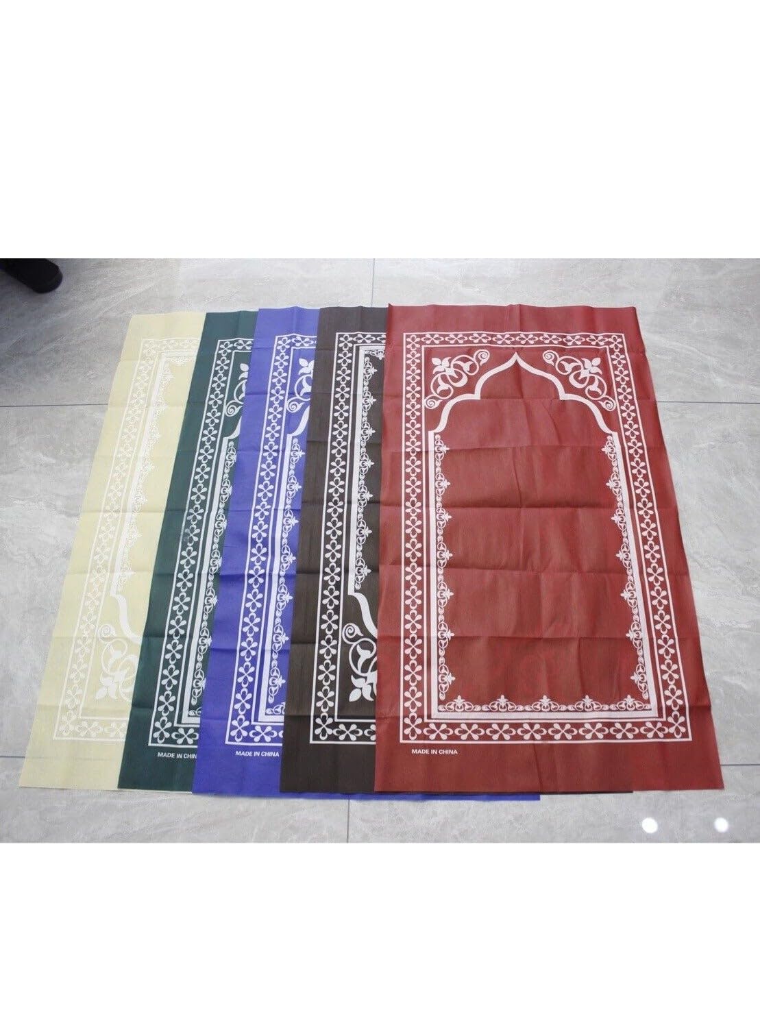 12 Pieces Portable Travel Polyester Prayer Mat With Non Waven Bag Waterproof Polyester Prayer Rug, Muslim Travel Prayer Mat For Ramadan Gifts (60Cm×120Cm) Multicolor