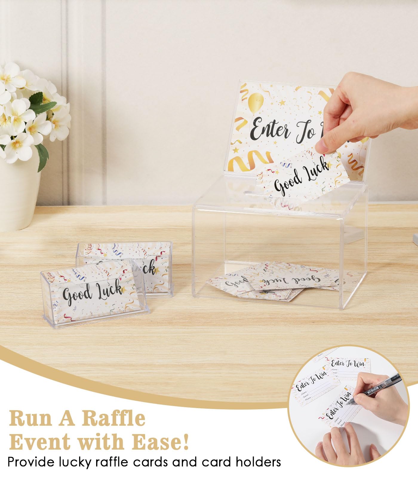 Lock Tickets Lockable Box Aazon.co: OKo Raffle Box With Lock, Raffle Ticket Box With ...