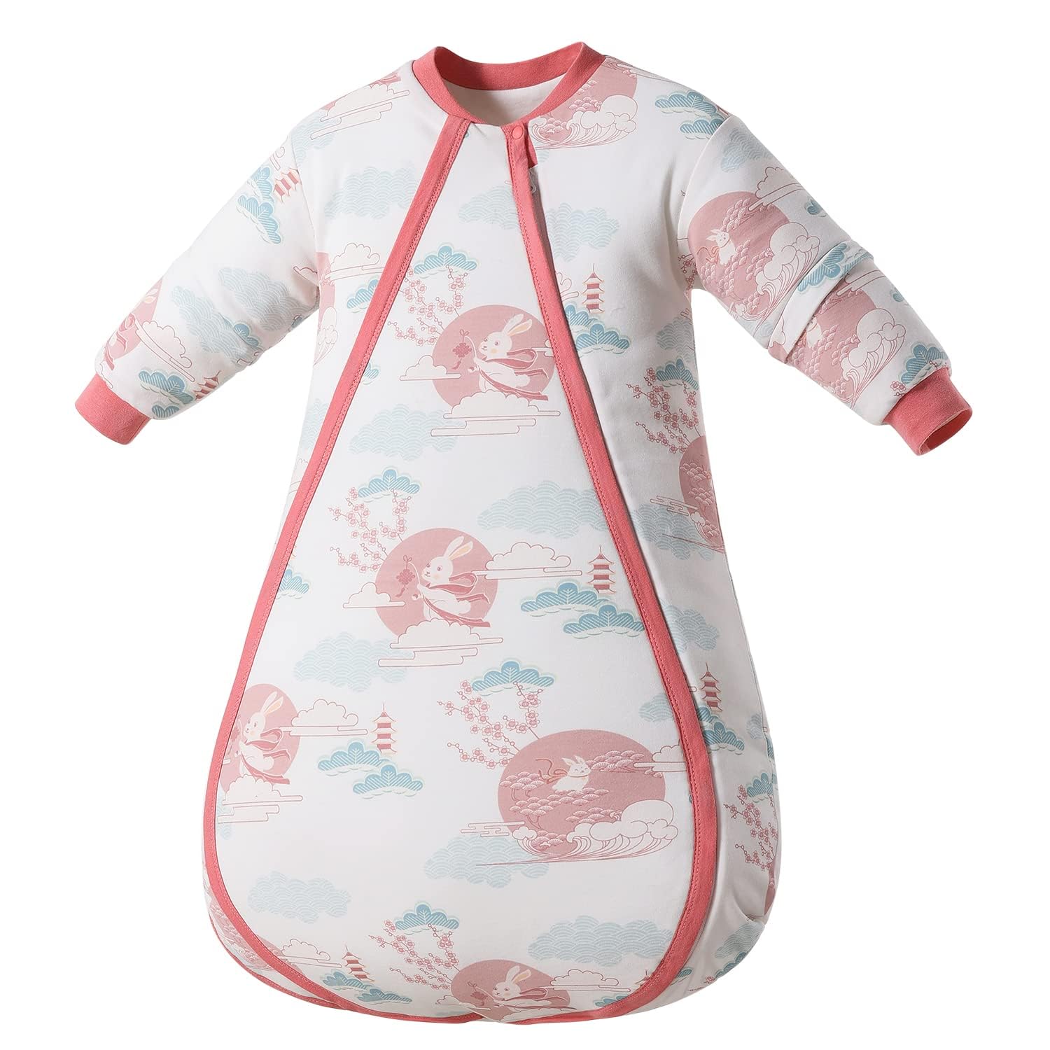 USBETTAS Baby Sleep Sack 100% Cotton Baby Sleepsuit Unisex Smart Thermostatic Baby Sleeping Bag 1.0TOG