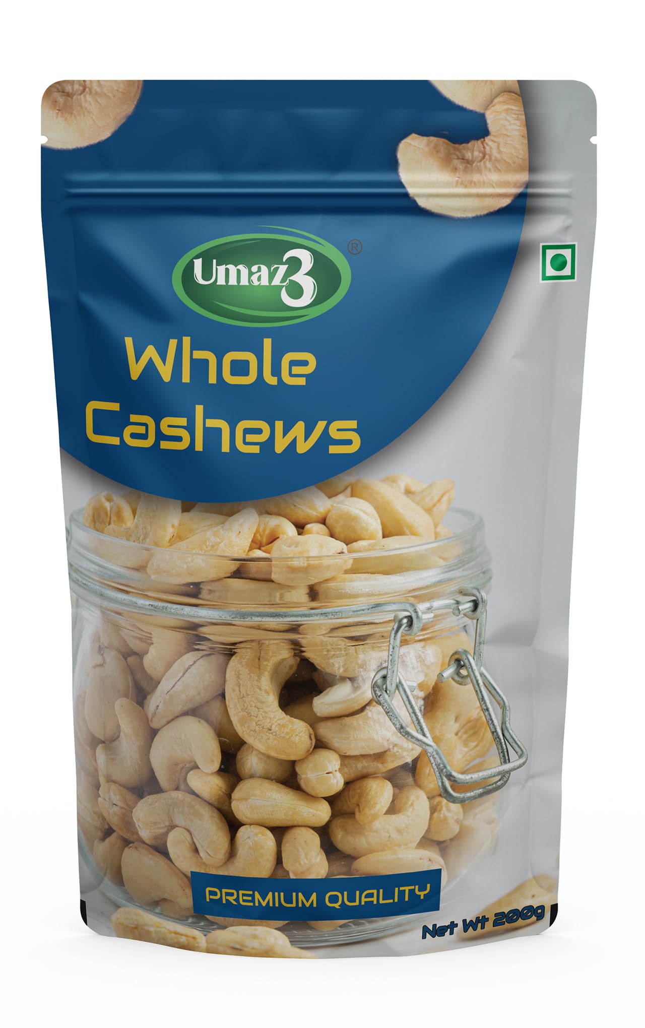 Umaz3 - Cashews | Tasty and Gluten-free | Crunchy Crispy and Nutritious | Kaju | Whole Cashew | Resealable package of 200g (B0CHBDT5TW) Amazon Price History, Amazon Price Tracker