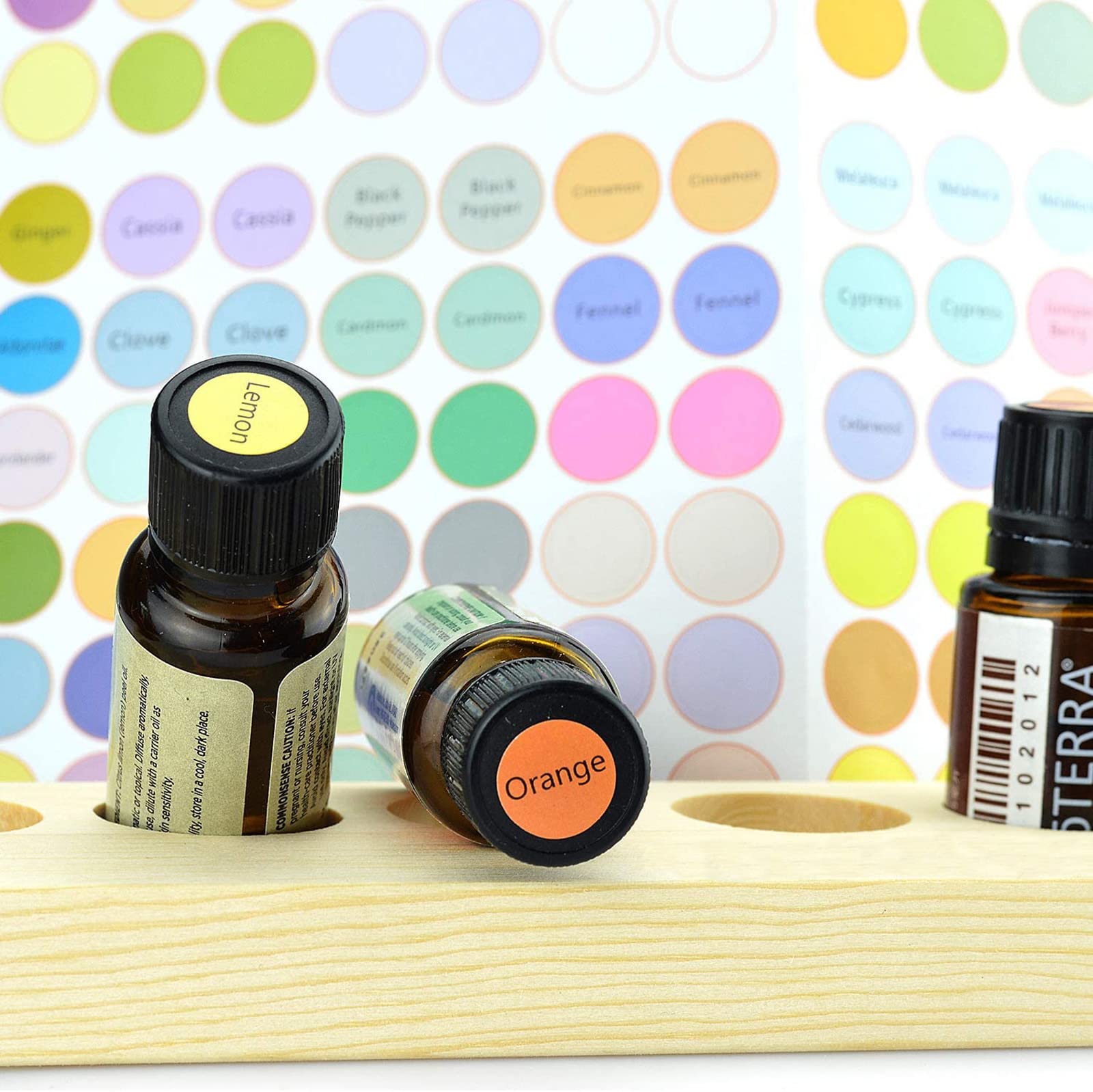 Caja de madera para aceites esenciales con 85 compartimentos - organizador ideal para aceites esenciales y fragancias