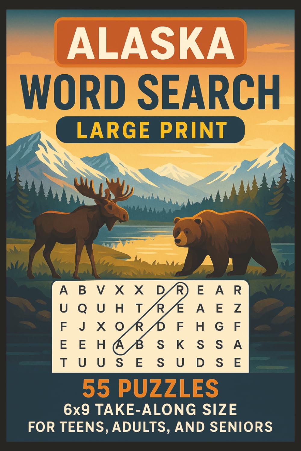 ALASKA WORD SEARCH: Alaska Word Search Book For Teens, Adults & Seniors : 55 Puzzles |Outdoor and Nature Themed Words | Fun & Relaxing Activity Book with Solutions Included, 6x9 Take a long size
