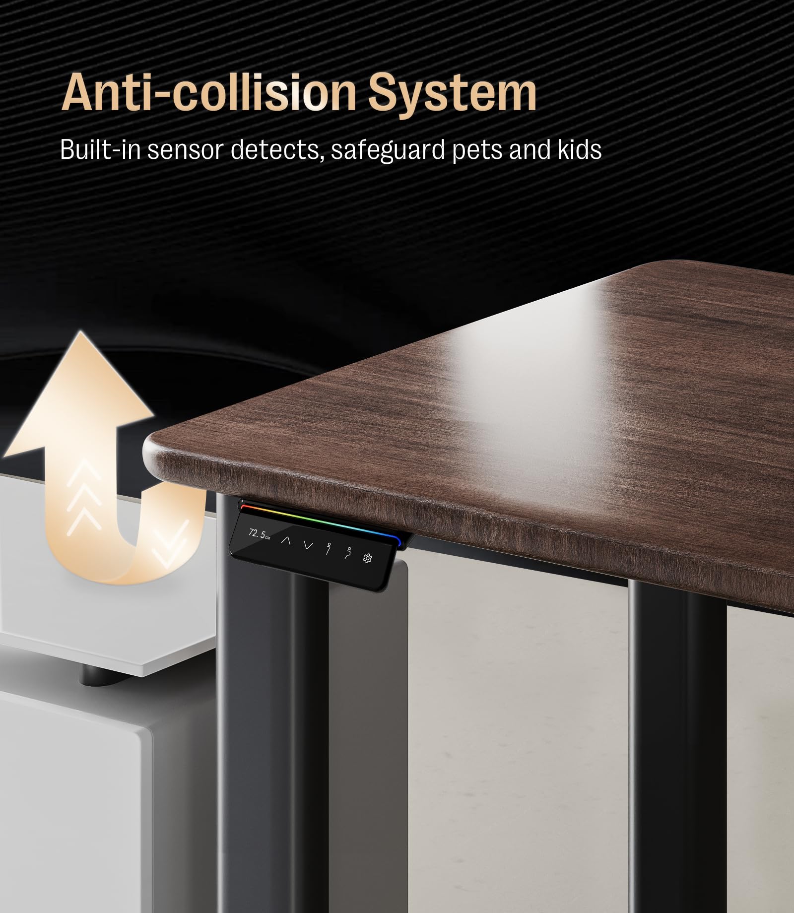 MAIDeSITe T4 Pro Plus Höhenverstellbarer Schreibtisch Gestell mit 240kg Hubkapazität, 2 Motoren elektrisch höhenverstellbarem Schreibtisch, Ultra-stabilem Tischgestell mit 4 ovalem Beindesign