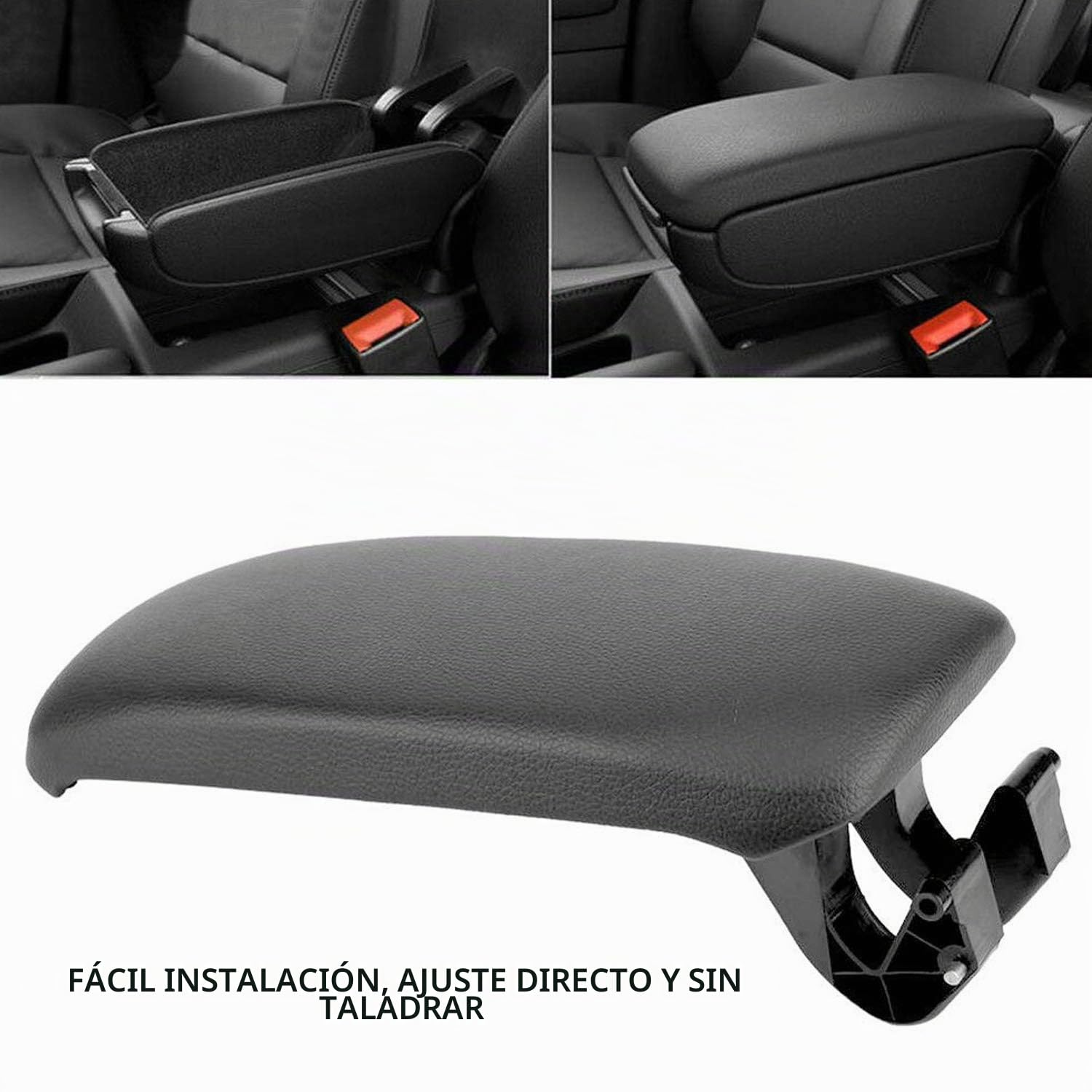 KIMISS Funda para reposabrazos de consola en cuero negro, compatible A3 8P / 2003-2013, ref. 8P0864245P