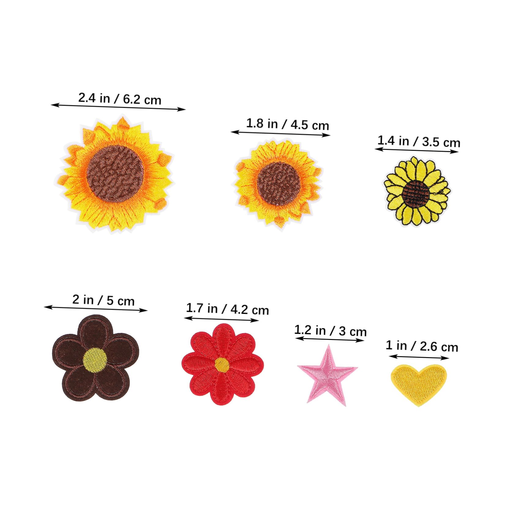 Operitacx 284stücke Teiliges Bunter Blumen-patches Zum Aufbügeln Einzigartige Applikationen Für Kleidung Hüte Taschen Und Mehr Haltbare Gestickte Designs Für Kreative -reparaturen
