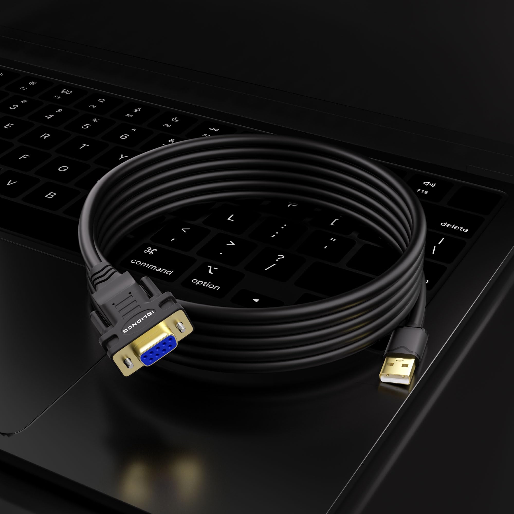 Adaptador USB a RS232 de 6 pies con chipset FT232RL, cable serie USB 2.0 hembra compatible con Windows 11, 10, 8, 7, Vista, XP, 2000, Linux y Mac OS