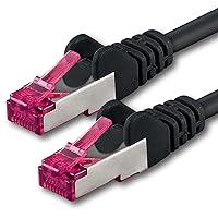 1aTTack.de 10m - nero - 1 pezzo - Rete Cavi Cat6a S-FTP CAT 6a doppia schermatura