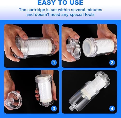 Miniatura 9 de Filtro de agua para lavadora de 1 micrón, sistema de filtro de agua para lavadora, ducha, RV,  99.5% de eliminación de fluoruro de cloro, metales