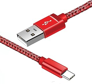 USB C Charger Cable 2M Type C Charger Fast Charging 3A Lead Nylon Braided for Samsung Galaxy S21 S20 S10 S9 S8 A12 A20e A21s A40 A51 A70,Huawei P30 P20 P40,Google Pixel, Sony Xperia,Switch