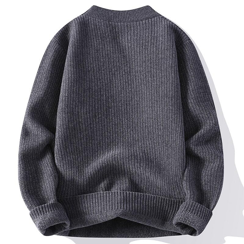Men's Sweater Fall Winter Thickened Pullover Casual Loose Fit Knit Top for Men4