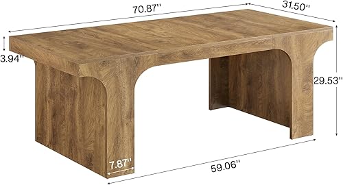 Miniatura 2 de Tribesigns Escritorio de oficina ejecutivo de 70.87 pulgadas, escritorio grande para computadora de espacio de trabajo, mesa de escritura de madera