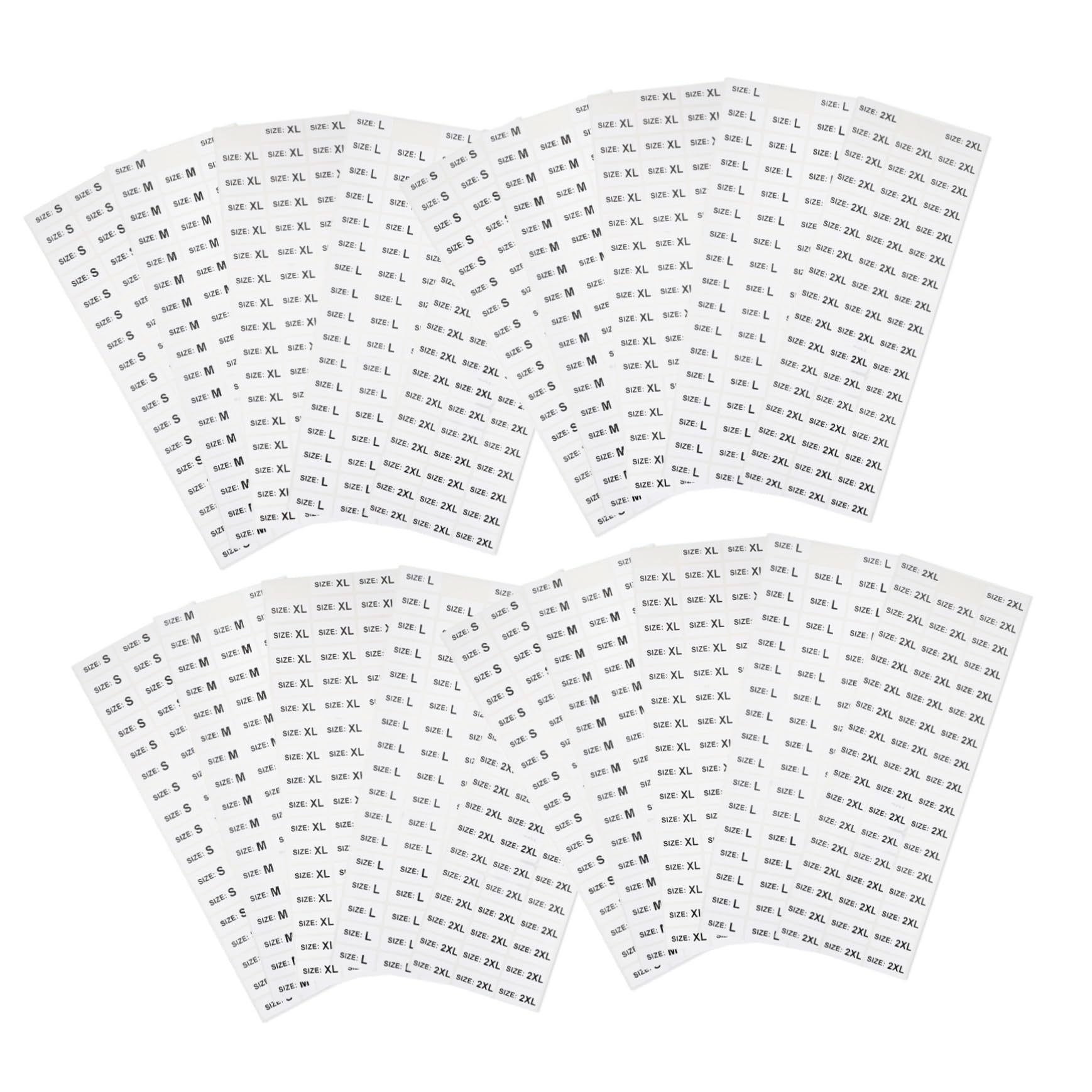 Etichette Taglia Autoadesive per Abiti 2500 Pezzi in Carta | Adesivi di Dimensioni, Clothing Labels, Size Stickers, Back To School Party
