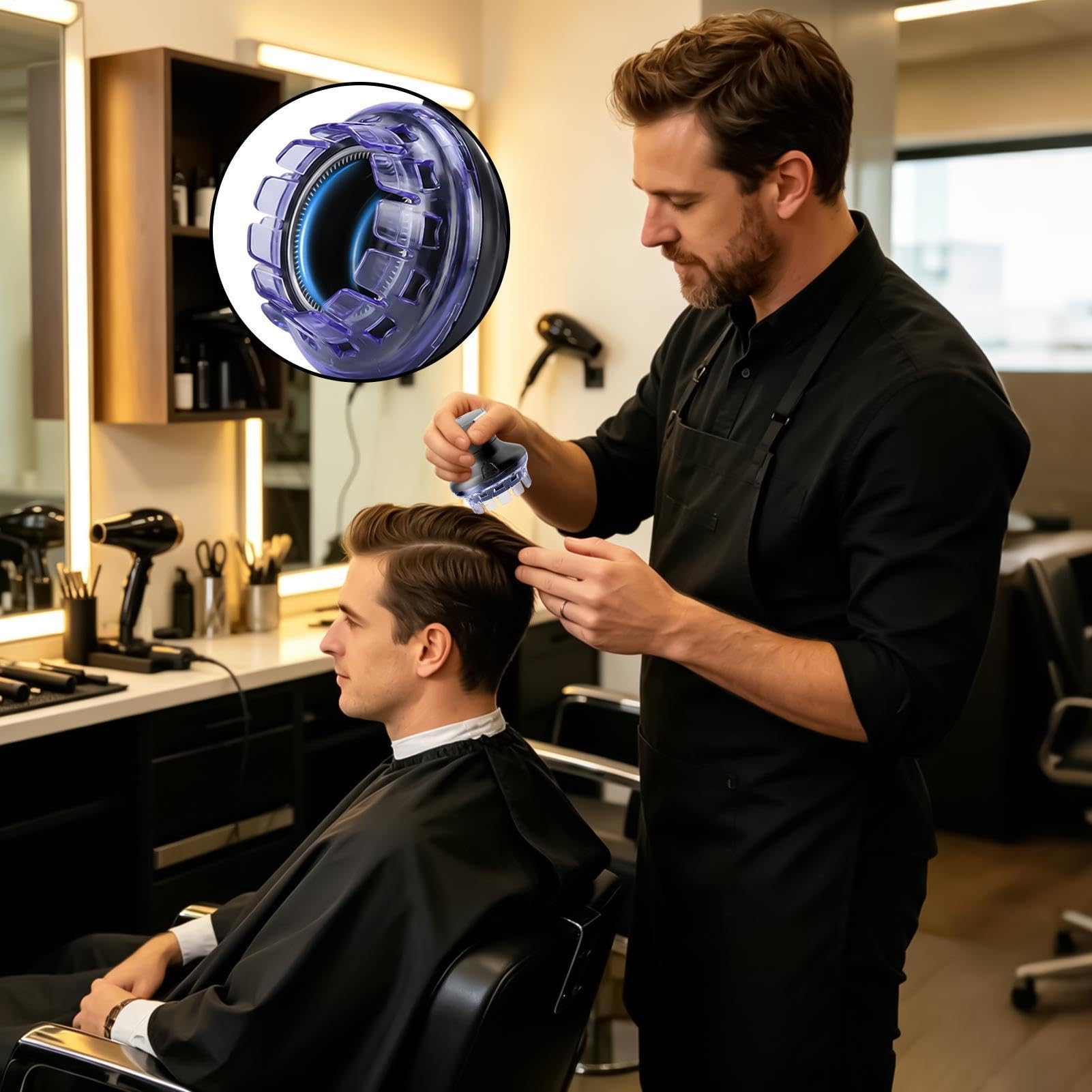 Regolabarba Per Uomo Kit Tagliacapelli Automatico Con Display LED | Kit Taglio Capelli Elettrico Senza Fili per uomo famiglia ragazzi fidanzato padre casa salone all'aperto viaggio interno