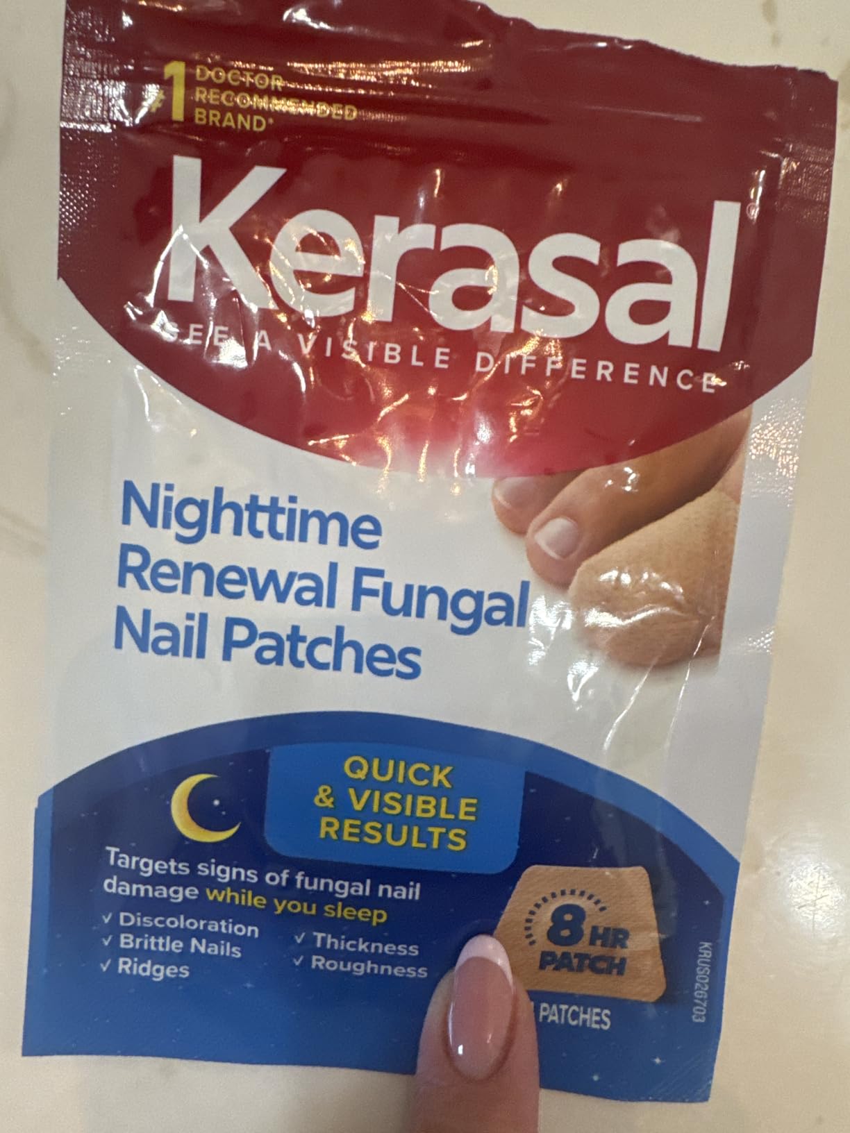 Kerasal Nighttime Renewal Fungal Nail Patches - 14 Patch - Overnight Repair for Nail Fungus Damage, 8-Hour Treatment Restores Healthy Appearance (Packaging May Vary) 14 Count
