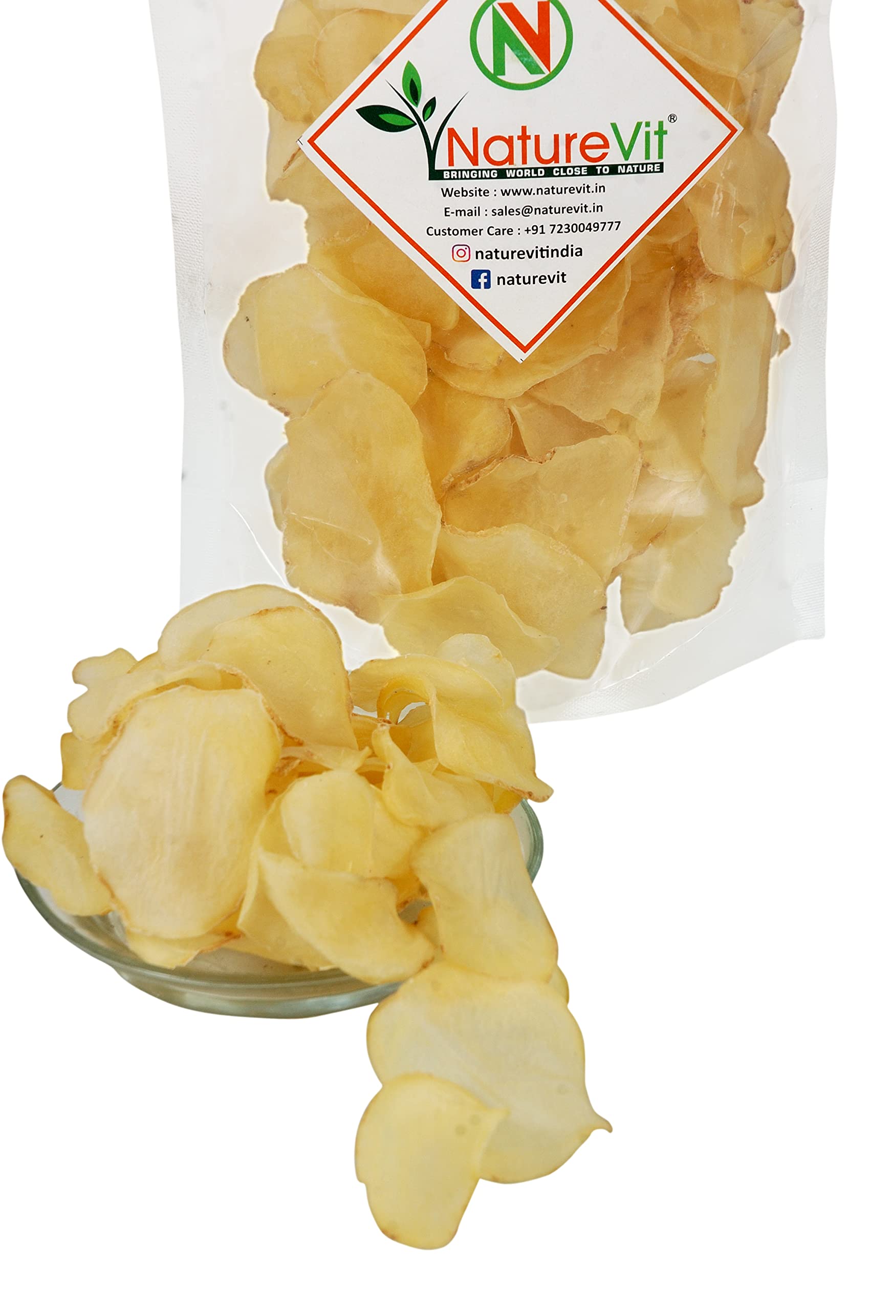 NatureVit Ready to Fry Raw Potato Chips 1kg | Falahari Sun-Dried Aaloo Wafers | Vrat/Fasting Snack | Instant Tea-Time Snack | Homemade Style 2