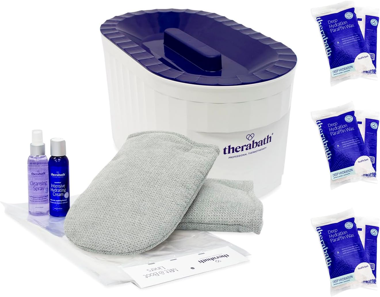 Therabath Professional Paraffin Wax Bath + Hand ComforKit ThermoTherapy Heat Professional Grade TB6 by WR Medical - 6lbs Lavender Harmony