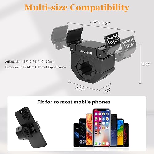 Miniatura 5 de Soporte de teléfono para bicicleta  Soporte de teléfono de aleación de aluminio, soporte de teléfono móvil ajustable de 360, soporte para vlog